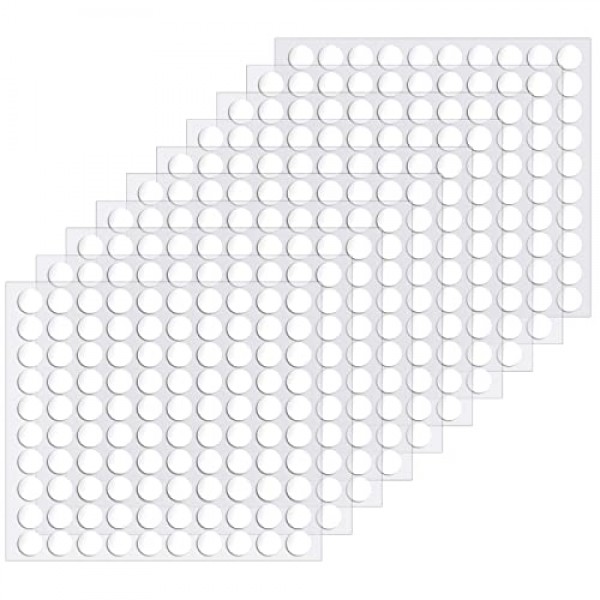 560 Pieces Double Sided Sticky Stickers Dots Removable Round Putty Clear  Sticky Tack No Trace Sticky Putty Waterproof Small Stickers for Festival  Decoration School (10mm, 560) 